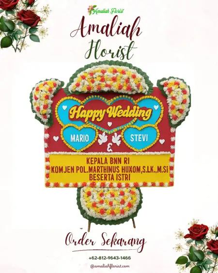 Papan Bunga Pernikahan Sri Bawono
